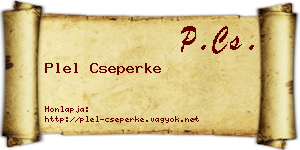 Plel Cseperke névjegykártya